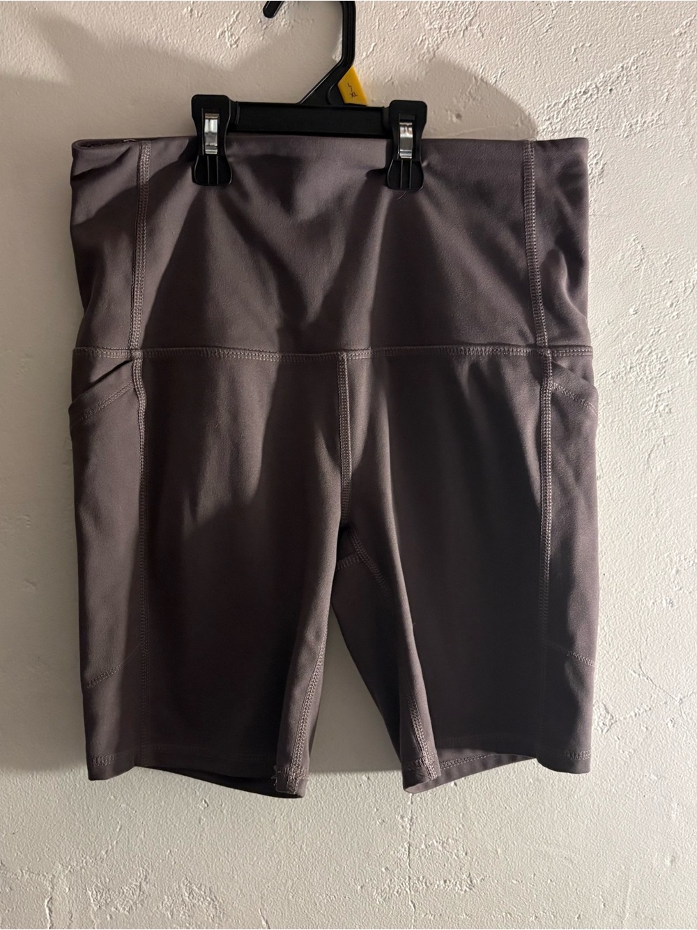 DSG Women’s Ultra High Rise Bike Shorts Gray Pockets Size S